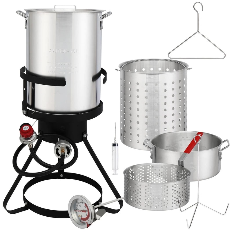 Outdoor Gas Propane Turkey Fryer Fish Fryer Stock Pot Cooker 8