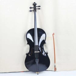 new professional basswood black color cello + bag + bow + rosin + bridge