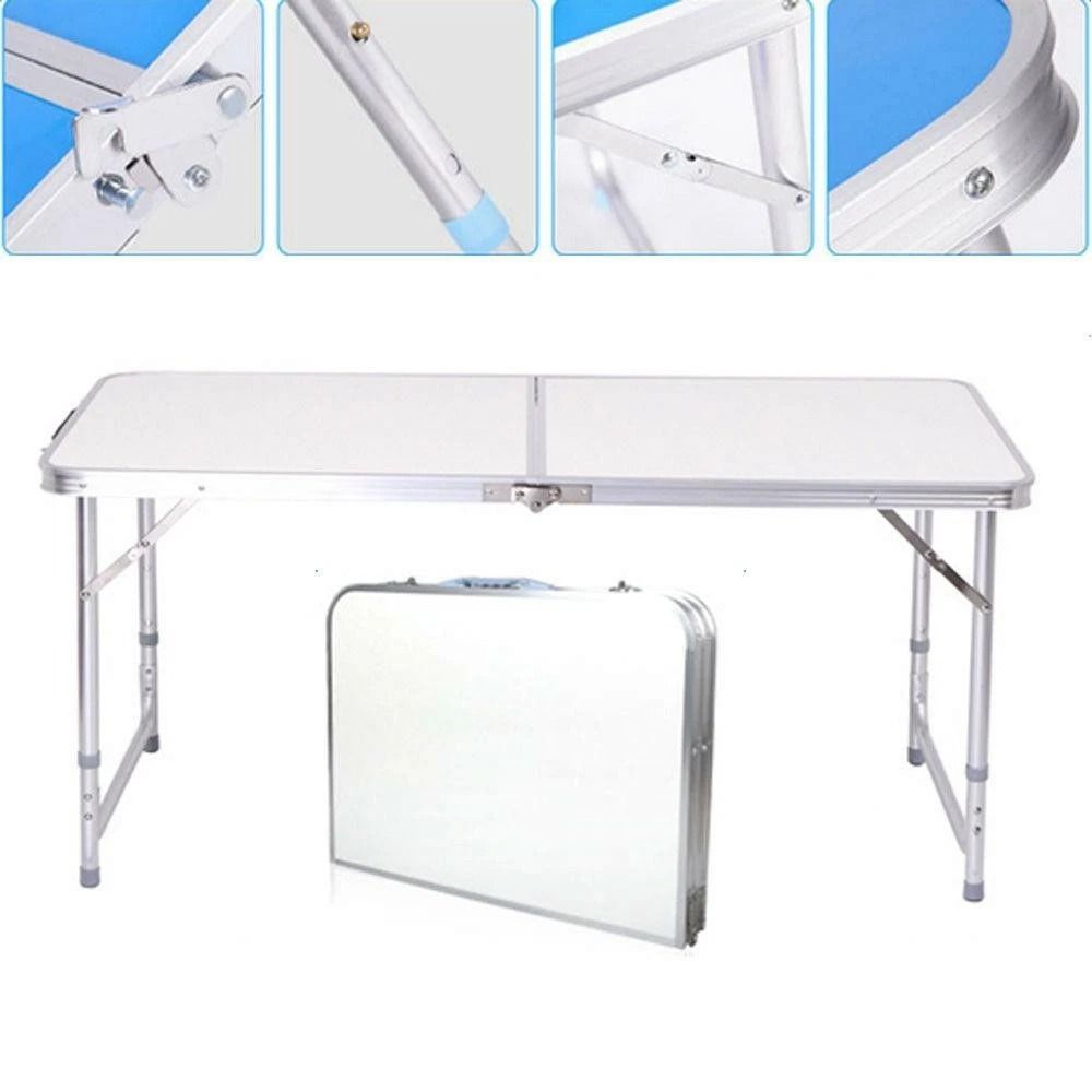 Portable Folding Table Adjustable For Outdoor Picnic Camping Parties 7