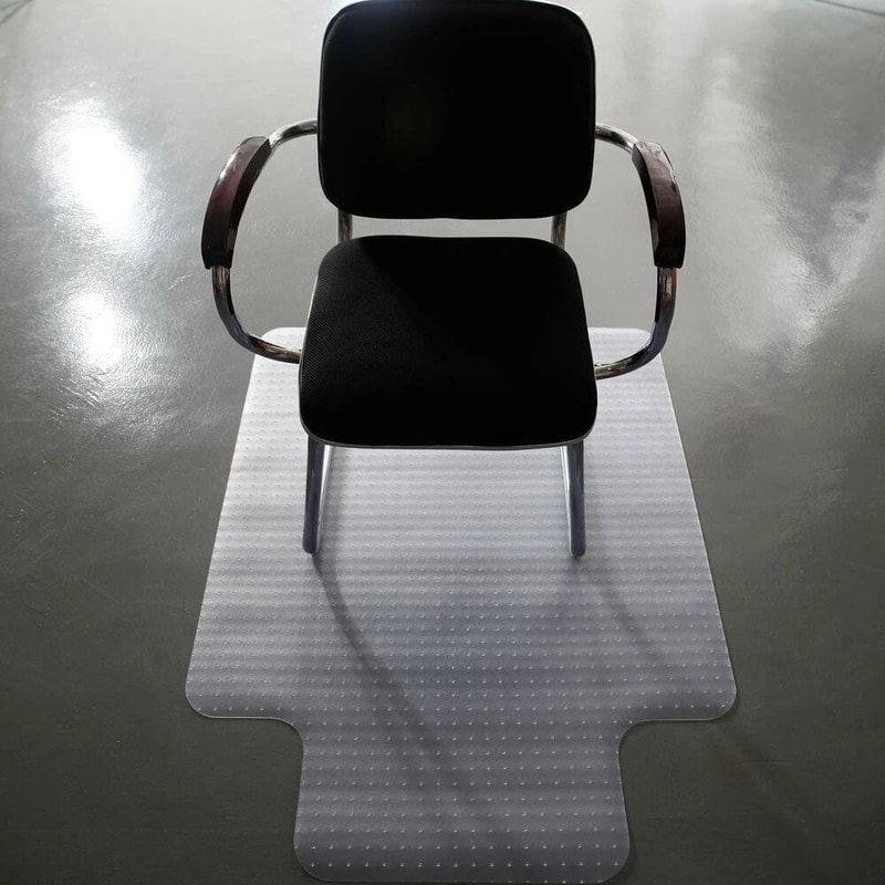 Clear Chair Mat For Office Desk PVC Protector For Carpet And Hardwood Floors 0