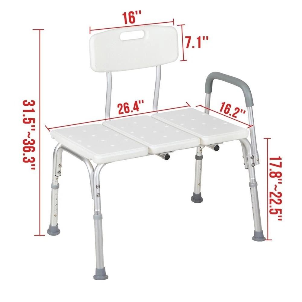 Heavy Duty Medical Transfer Bench With Adjustable Height For Safe Bathing Shower Chair Stool For Co 5