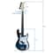 GP Glarry Electric Bass Guitar With AMP Blue Affordable Stylish For Beginners 6