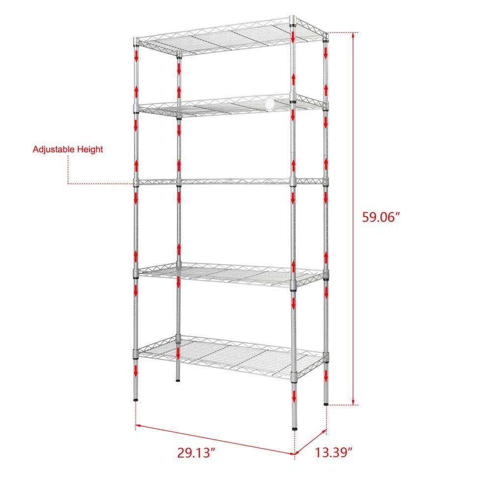 Heavy Duty Metal Shelving Unit Layer Garage Storage Rack For Commercial Use 2