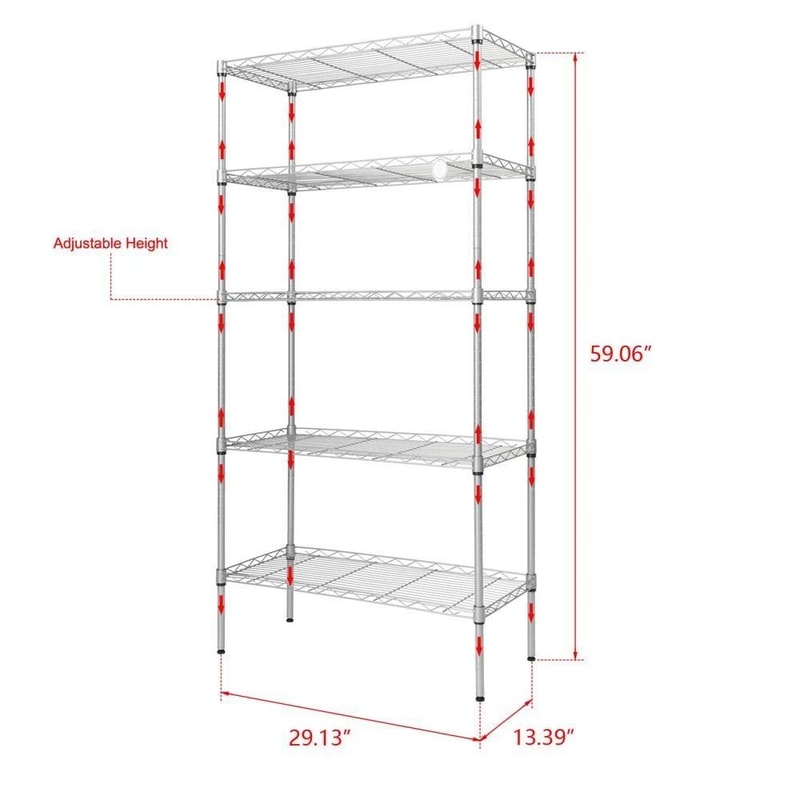 Heavy Duty Metal Shelving Unit Layer Garage Storage Rack For Commercial Use 2