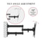 Full Motion TV Wall Mount Bracket Tilt Swivel Compatible 12