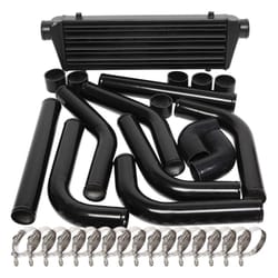 universal intercooler piping kit with t bolt clamps black