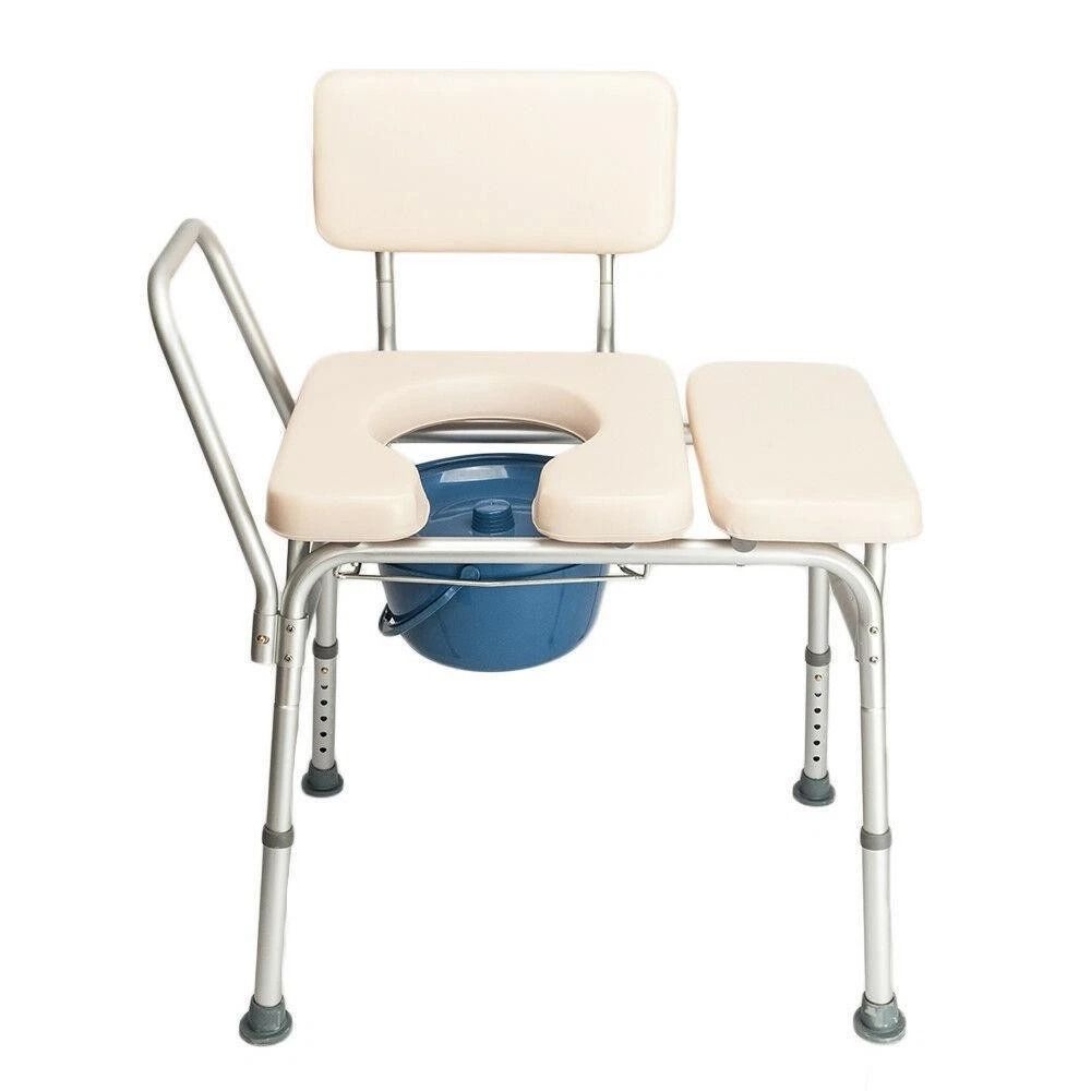 Adjustable Portable Bedside Toilet Chair With Commode Seat Perfect For Adults And Seniors 5