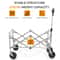Wagon Folding Cart Collapsible Garden Beach Utility For Outdoor Camping Sports Gray 7