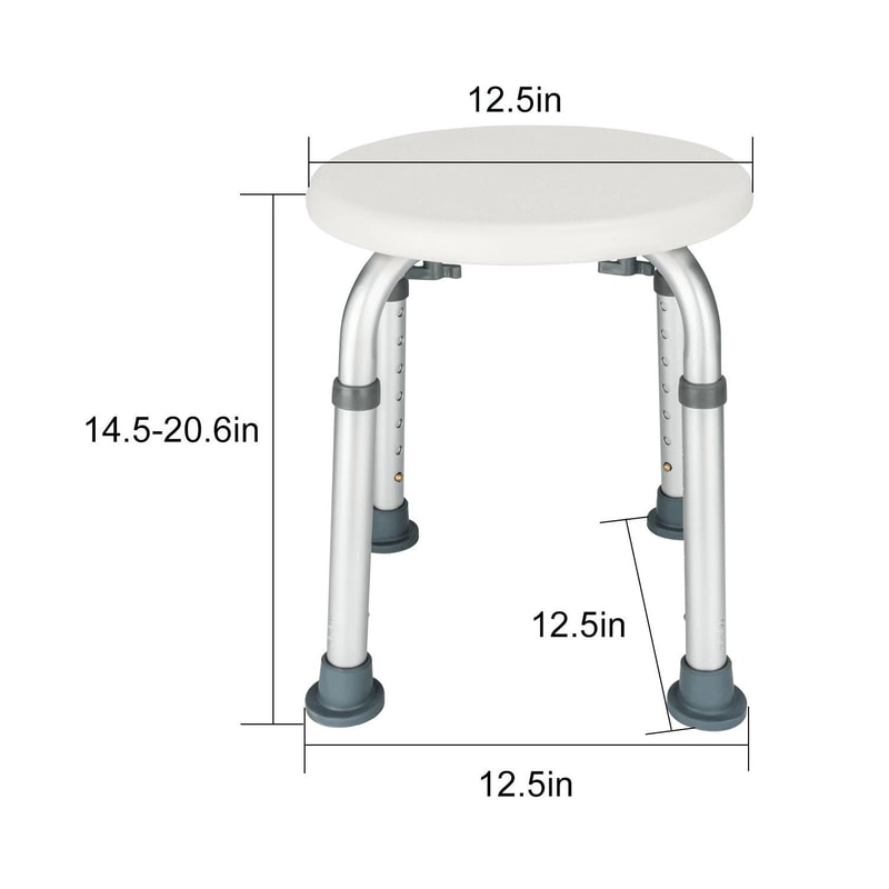 Adjustable Height Medical Shower Chair Comfortable Bath Tub Bench Stool 3