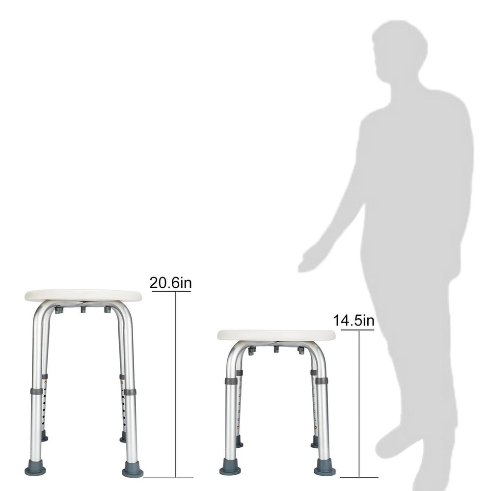 Adjustable Height Medical Shower Chair Comfortable Bath Tub Bench Stool 4