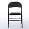 Set Of Fabric Padded Seat Folding Chairs With Metal Frame For Home Dining Black 1