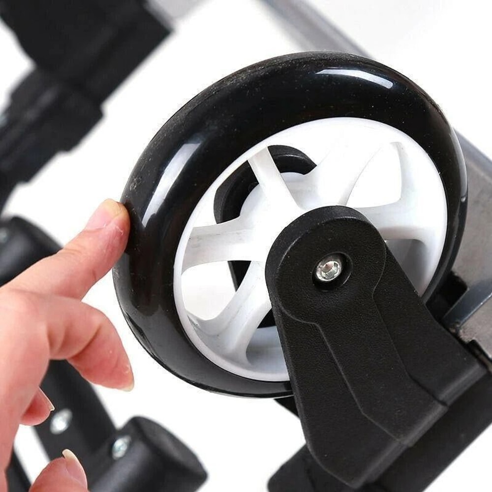 Compact Aluminium Folding Push Cart Portable Travel Shopping Trolley Luggage 5