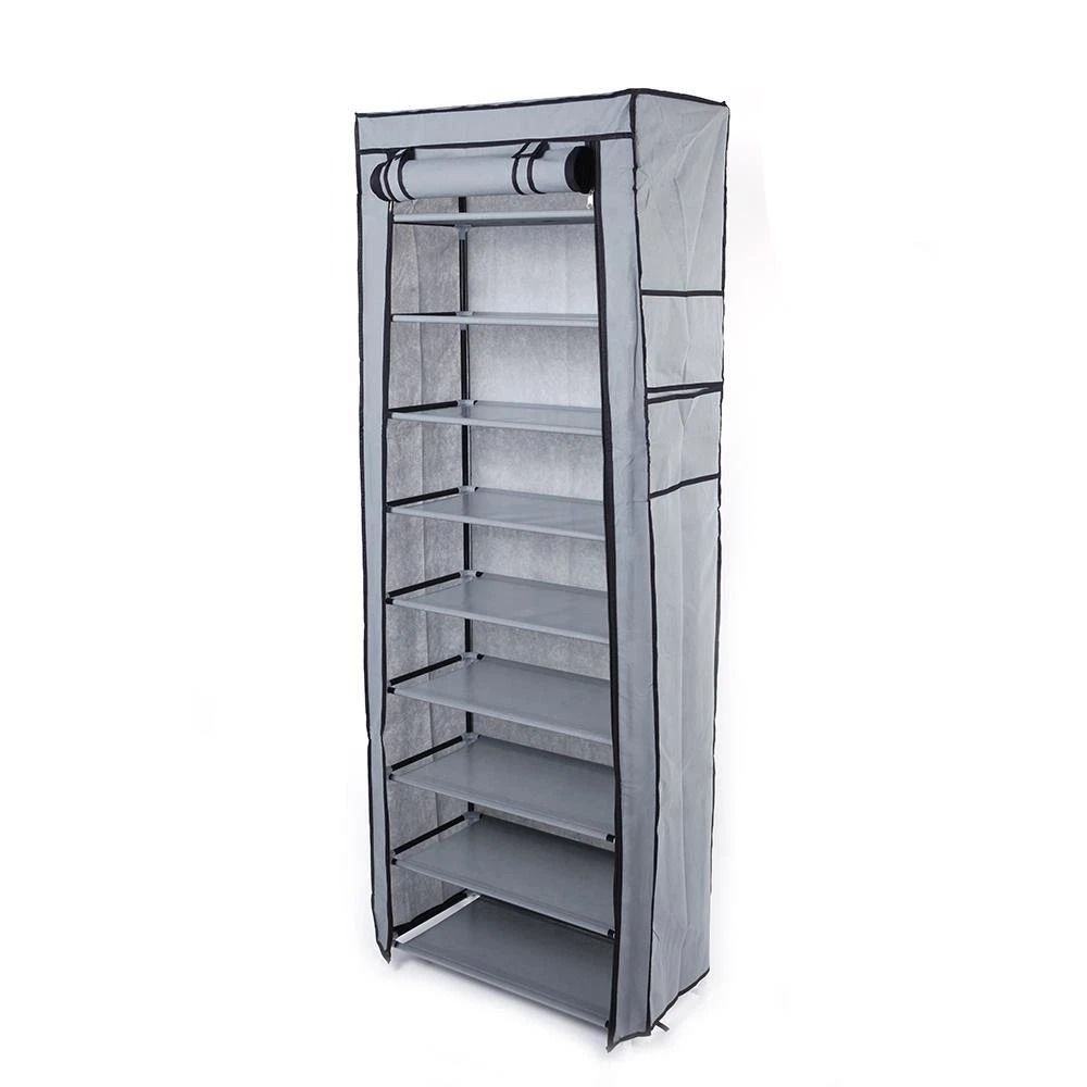 9 Layer Shoe Rack Organizer Portable Closet Shoe Storage Cabinet With Multi Grid Space Saving Desig 8