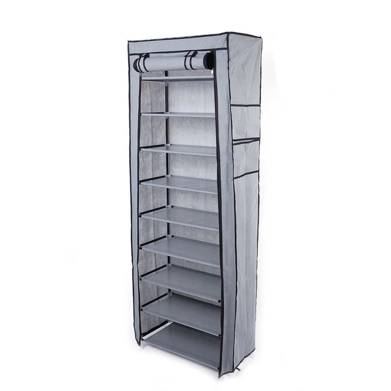 9 Layer Shoe Rack Organizer Portable Closet Shoe Storage Cabinet With Multi Grid Space Saving Desig 8