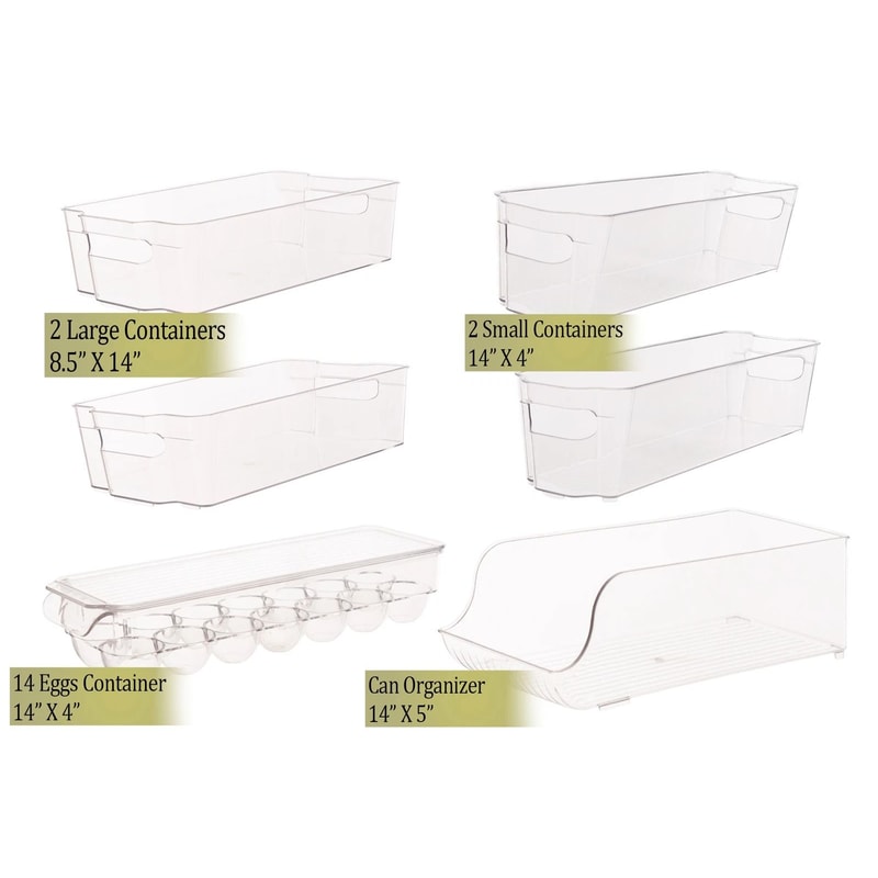 Magnetic Fridge Organizer Bins Stackable Clear Refrigerator Storage Containers Set For Easy Kitchen 8