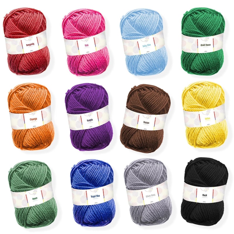Multicolor Acrylic Yarn For Crochet Set Soft Multicolor Yarn Skeins For Knitting Crochet DIY Craft