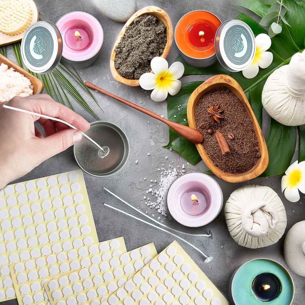 Natural Soy Wax Flakes Candle Making Kit With Wicks And Centering Tools For DIY Candle Making Suppl 0