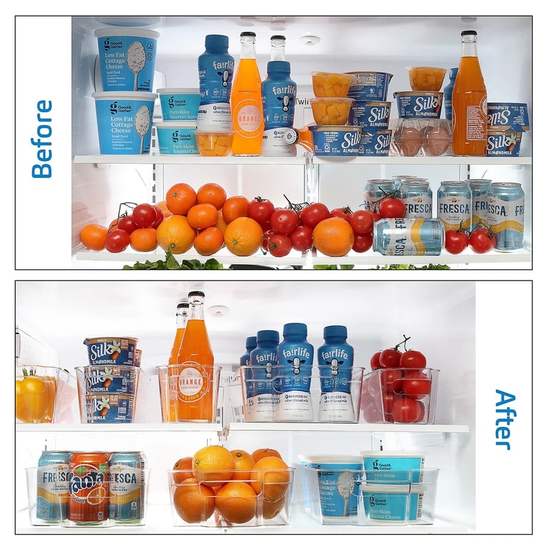 Refrigerator Organizer Bins Set For Fridge Freezer Pantry Storage 4