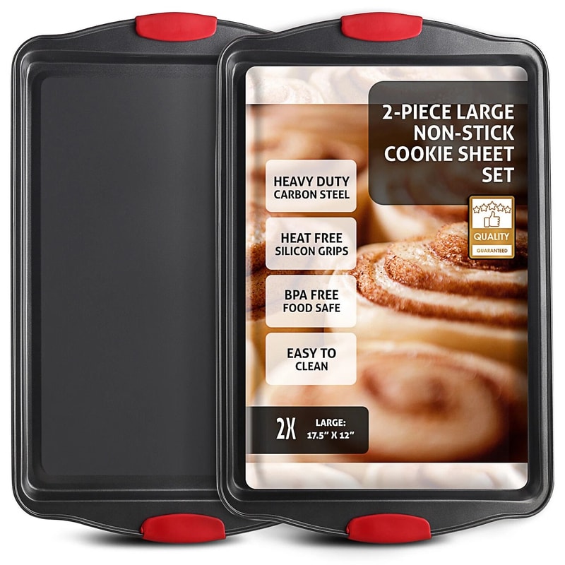 Joytable Nonstick Baking Sheet Set For Cookies Oven Use 6