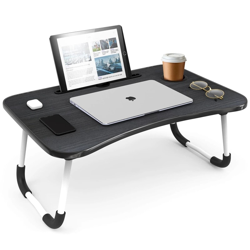 Adjustable Laptop Lap Desk With Foldable Stand And Cup Slot 10