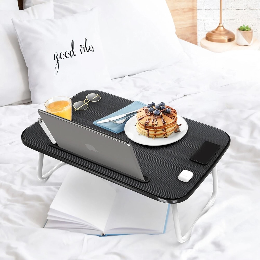 Adjustable Laptop Lap Desk With Foldable Stand And Cup Slot 2
