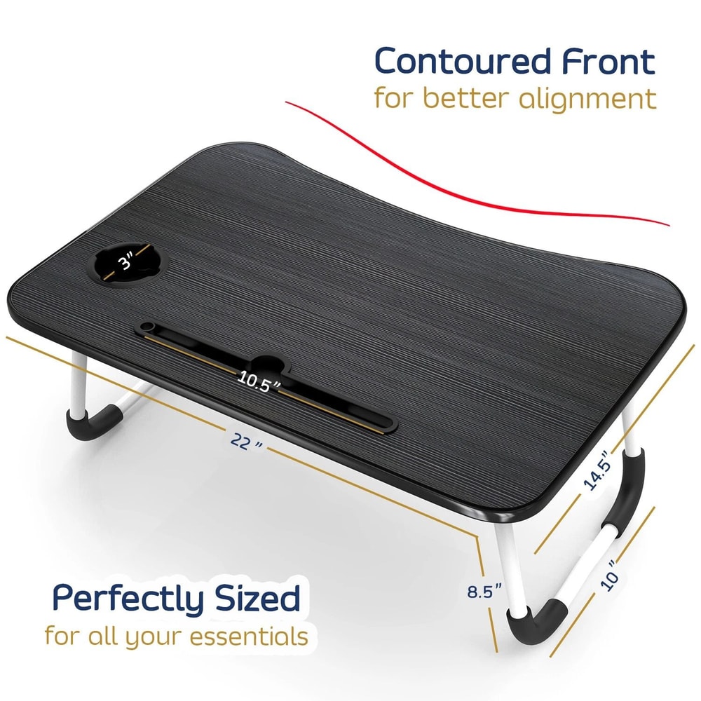 Adjustable Laptop Lap Desk With Foldable Stand And Cup Slot 6
