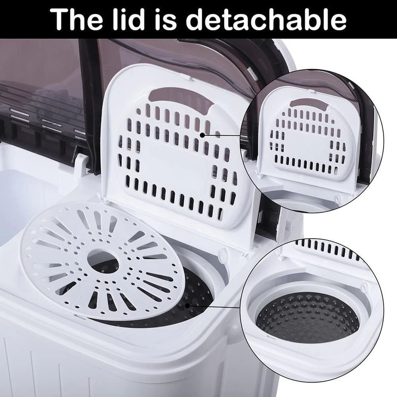 Portable Mini Twin Tub Washing Machine Compact Washer 4