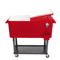 Rolling Party Cooler Cart With Wheels And Shelf For Patio Drinks 2