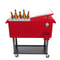 Rolling Party Cooler Cart With Wheels And Shelf For Patio Drinks 6