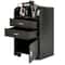 Professional Barber Salon Trolley Cart With Locking Wheels Drawer Storage And Hair Dryer Holder 9