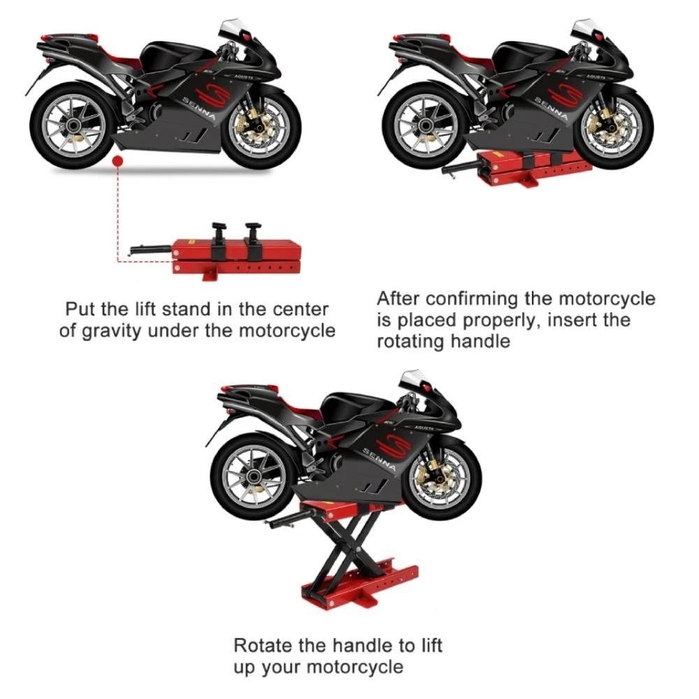 Heavy Duty Motorcycle Scissor Jack Mini Motorcycle Lift Stand For ATV And Dirt Bike Maintenance 3