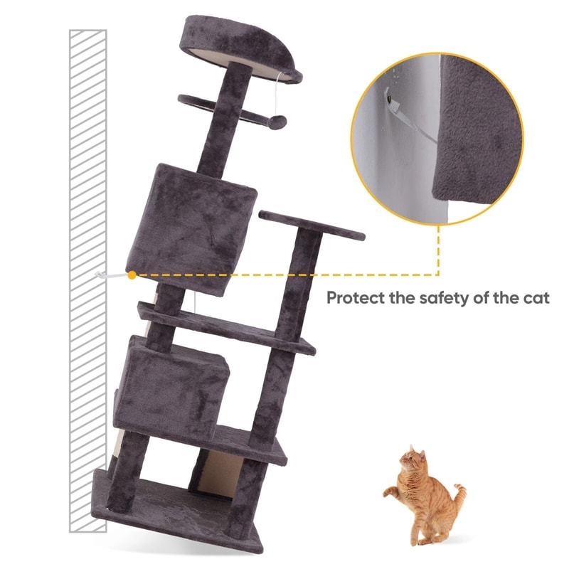 Multi Level Cat Tree Tower With Scratching Posts And Cozy Perches Indoor Cat Activity Center 6