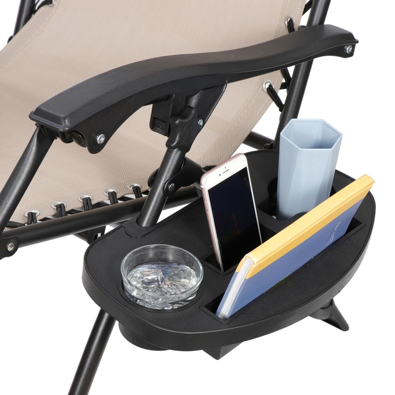 Zero Gravity Chairs Folding Outdoor Recliner Patio Lounge Chairs With Cup Holder 4