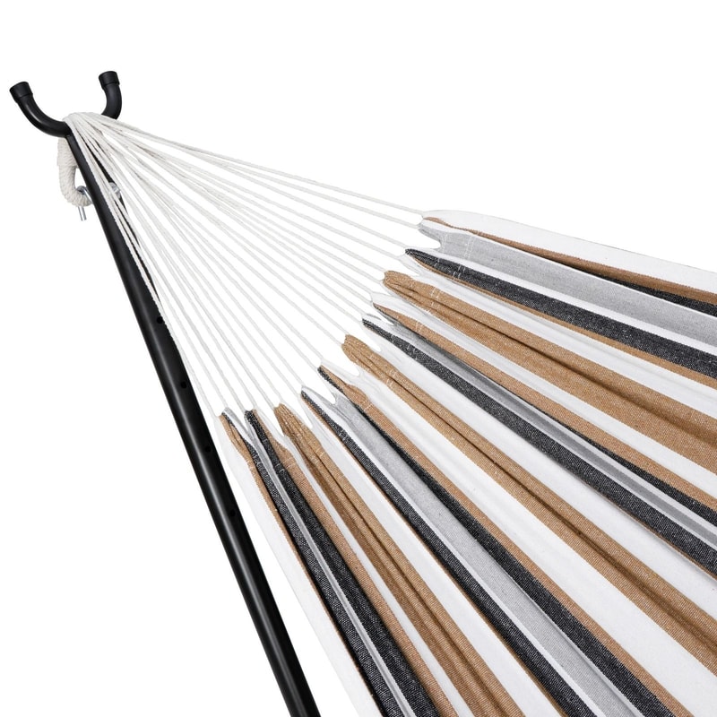 Portable Hammock With Stand For People Heavy Duty Outdoor Hammock Bed With Steel Frame Capacity 1