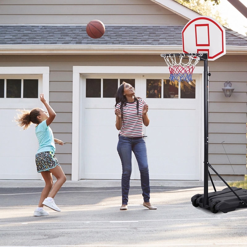 Adjustable Basketball Hoop Portable Outdoor Basketball Goal Stand For Kids Backyard Play 6