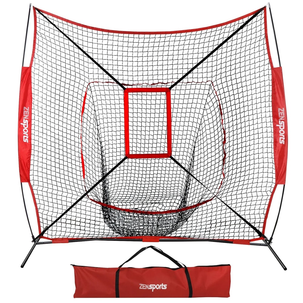 Baseball Practice Net With Strike Zone Target Portable Baseball Hitting Net For Pitching And Softba 13