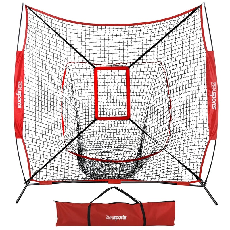 Baseball Practice Net With Strike Zone Target Portable Baseball Hitting Net For Pitching And Softba 13