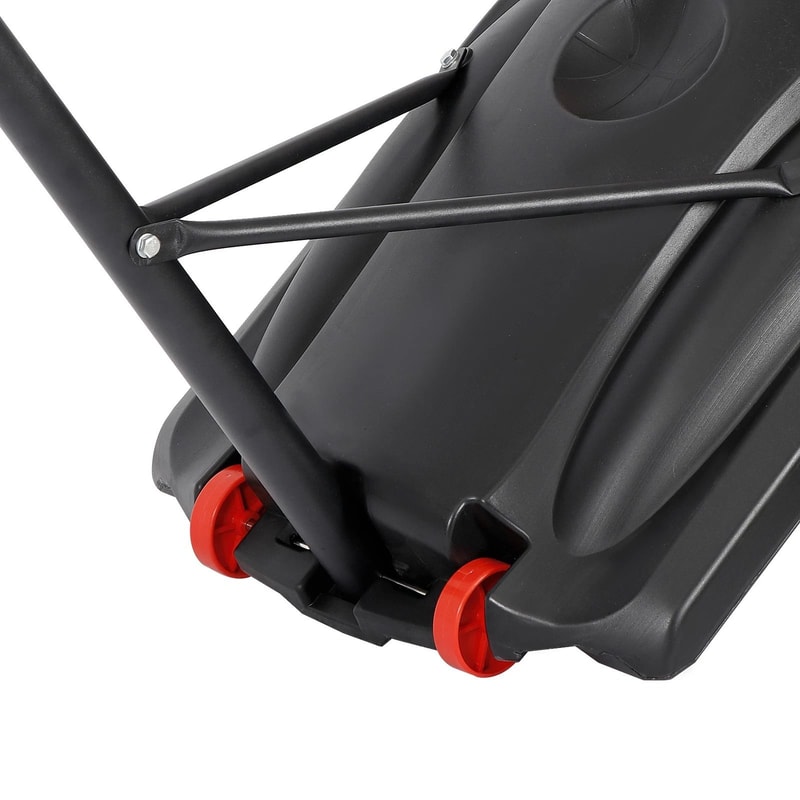 Portable Adjustable Basketball Hoop System With Wheels Outdoor Driveway Goal With PVC Backboard 3