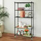 5 Tier Rolling Shelves Storage Rack With Large Space Caster Steel Unit For Home Office Garage Org 4