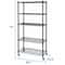 5 Tier Rolling Shelves Storage Rack With Large Space Caster Steel Unit For Home Office Garage Org 9