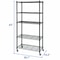 5 Tier Rolling Shelves Storage Rack With Large Space Caster Steel Unit For Home Office Garage Org 9