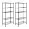 5 Tier Rolling Shelves Storage Rack With Large Space Caster Steel Unit For Home Office Garage Org 10