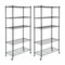 5 Tier Rolling Shelves Storage Rack With Large Space Caster Steel Unit For Home Office Garage Org 10