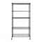 5 Tier Rolling Shelves Storage Rack With Large Space Caster Steel Unit For Home Office Garage Org 7