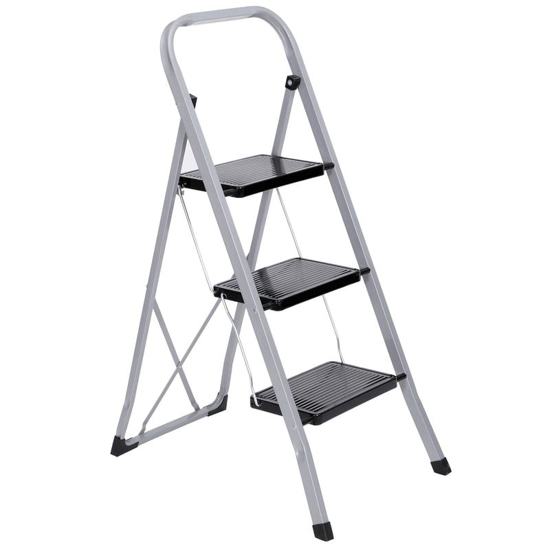 Heavy Duty Folding Step Ladder With Convenient Handgrip Portable Step Stool With Anti Slip Pedals 8