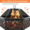 Outdoor Fire Pit Heater Wood Burning Patio Stove For Deck Backyard Fireplace Table Perfect For Outd 2