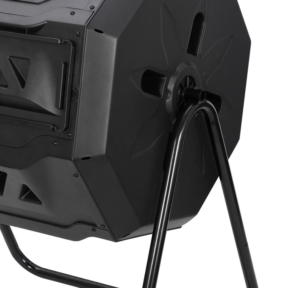 EcoGrow Outdoor Compost Tumbler Dual Chamber Compost Bin 1