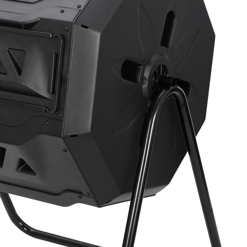 EcoGrow Outdoor Compost Tumbler Dual Chamber Compost Bin 1