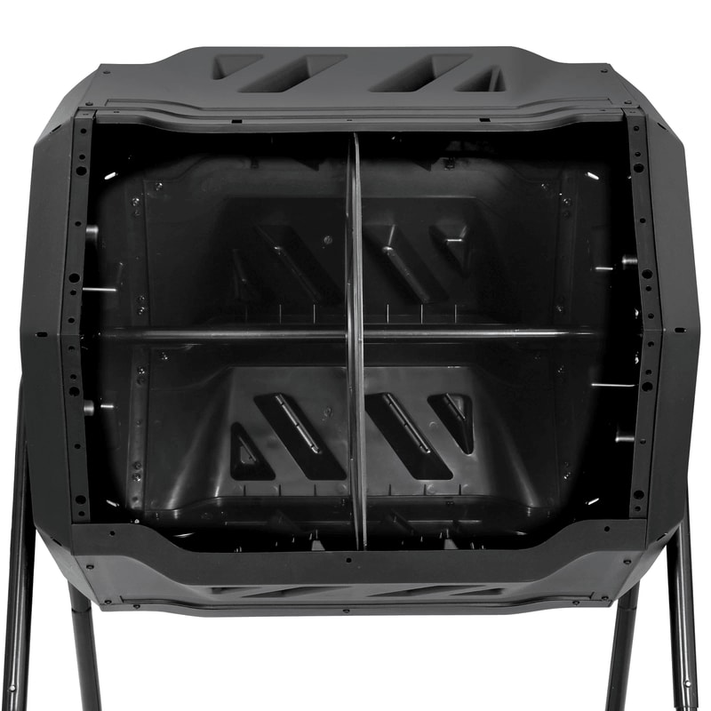 EcoGrow Outdoor Compost Tumbler Dual Chamber Compost Bin 10