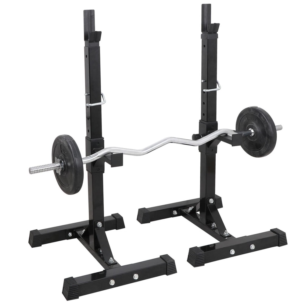 Adjustable Squat Rack For Home Gym Portable Barbell Dumbbell Rack Stands Adjustable Height 8
